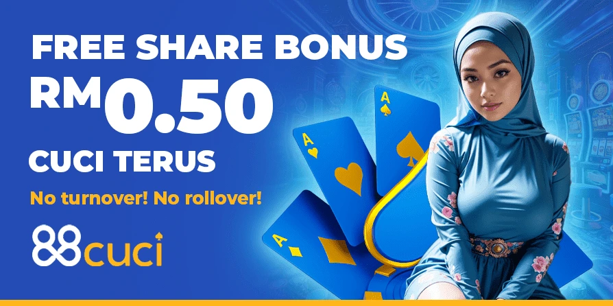 88CUCI RM0.50 share bonus promotion
